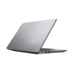 Silver laptop on a white background
