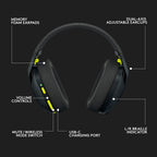 Logitech G Series G435 Ultra-light Wireless Bluetooth Over Ear Gaming Headset - Black