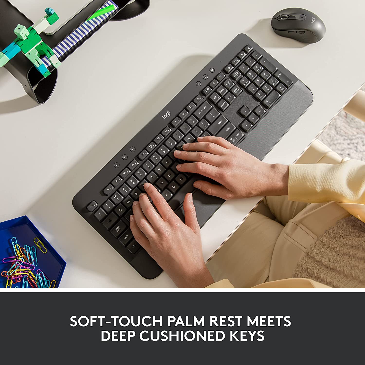 Logitech Signature K650 Wireless Bluetooth Keyboard with Palm Rest - Black