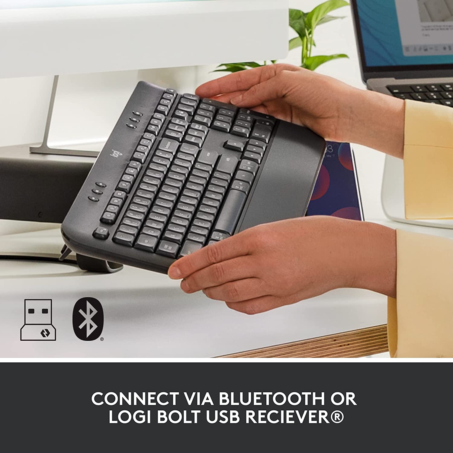 Logitech Signature K650 Wireless Bluetooth Keyboard with Palm Rest - Black