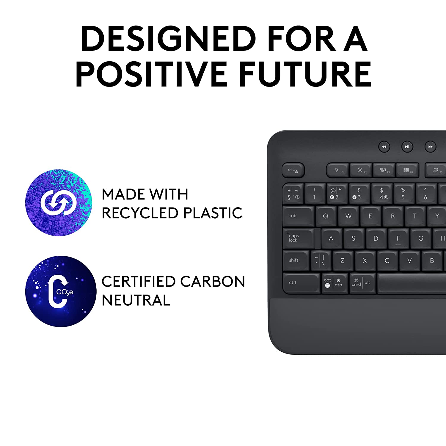 Logitech Signature K650 Wireless Bluetooth Keyboard with Palm Rest - Black