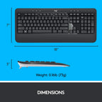 Logitech MK540 Advanced USB Wireless Keyboard and Mouse Combo - Black