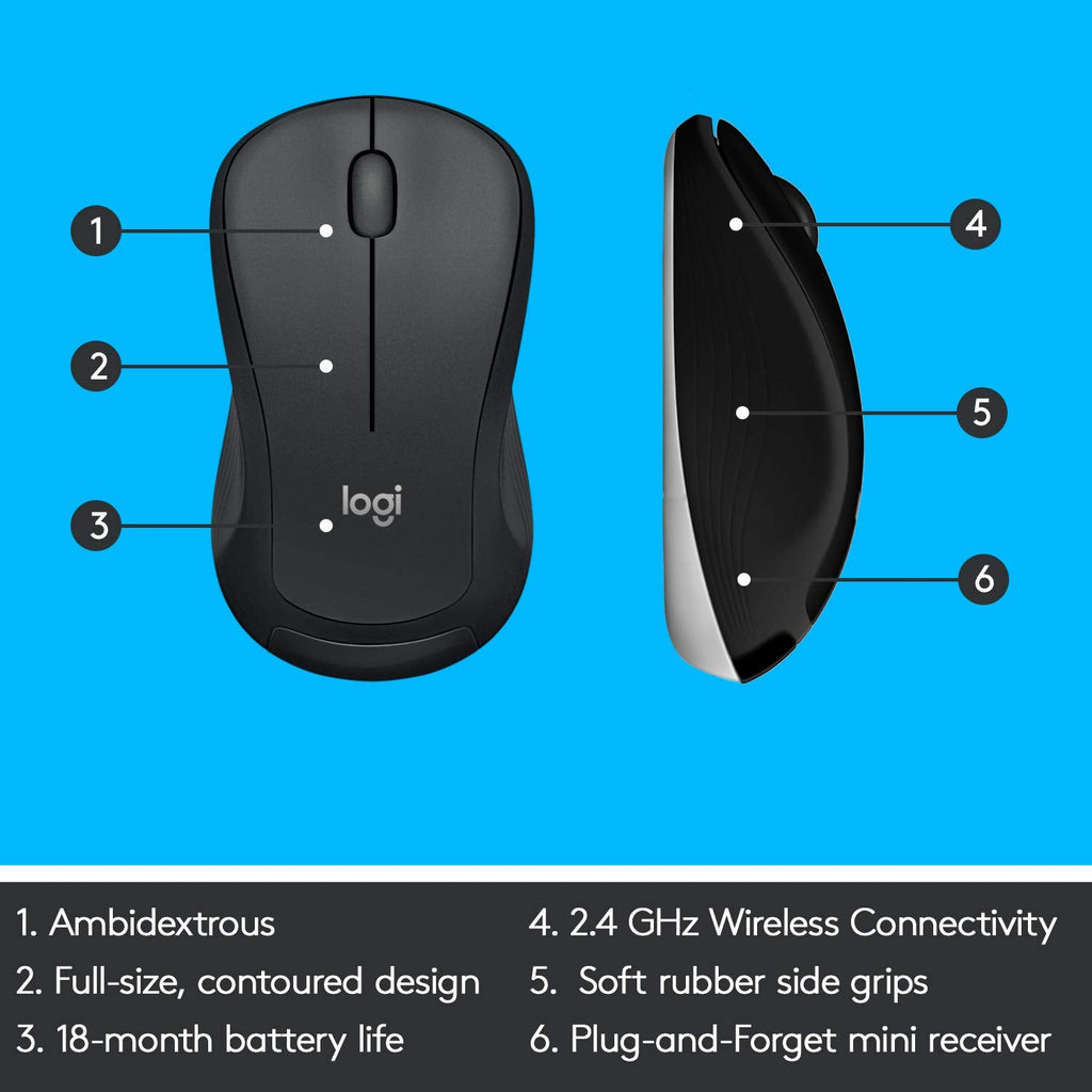 Logitech MK540 Advanced USB Wireless Keyboard and Mouse Combo - Black