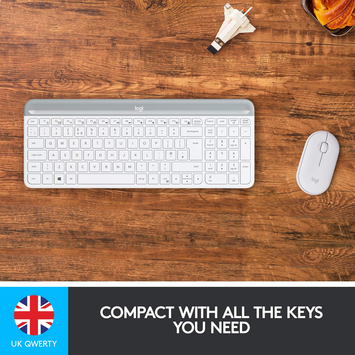[RePacked] Logitech MK470 Wireless Keyboard and Mouse Combo - White