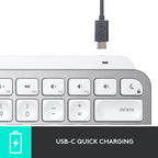 Logitech MX Keys Mini for Mac Minimalist Wireless Illuminated Keyboard - Pale Gray