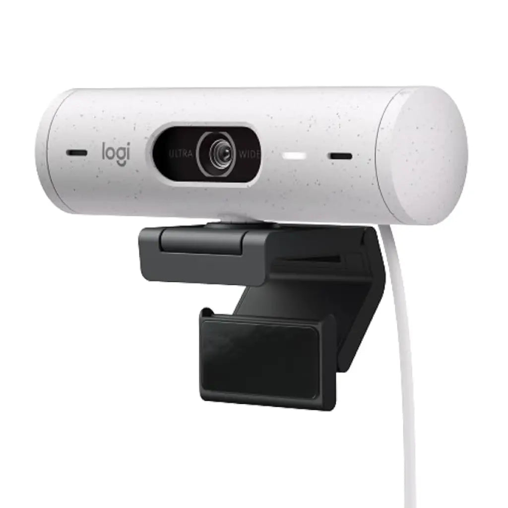 Logitech Brio 500 Full HD 1080p Webcam with Noise Reducing Mics - Off White