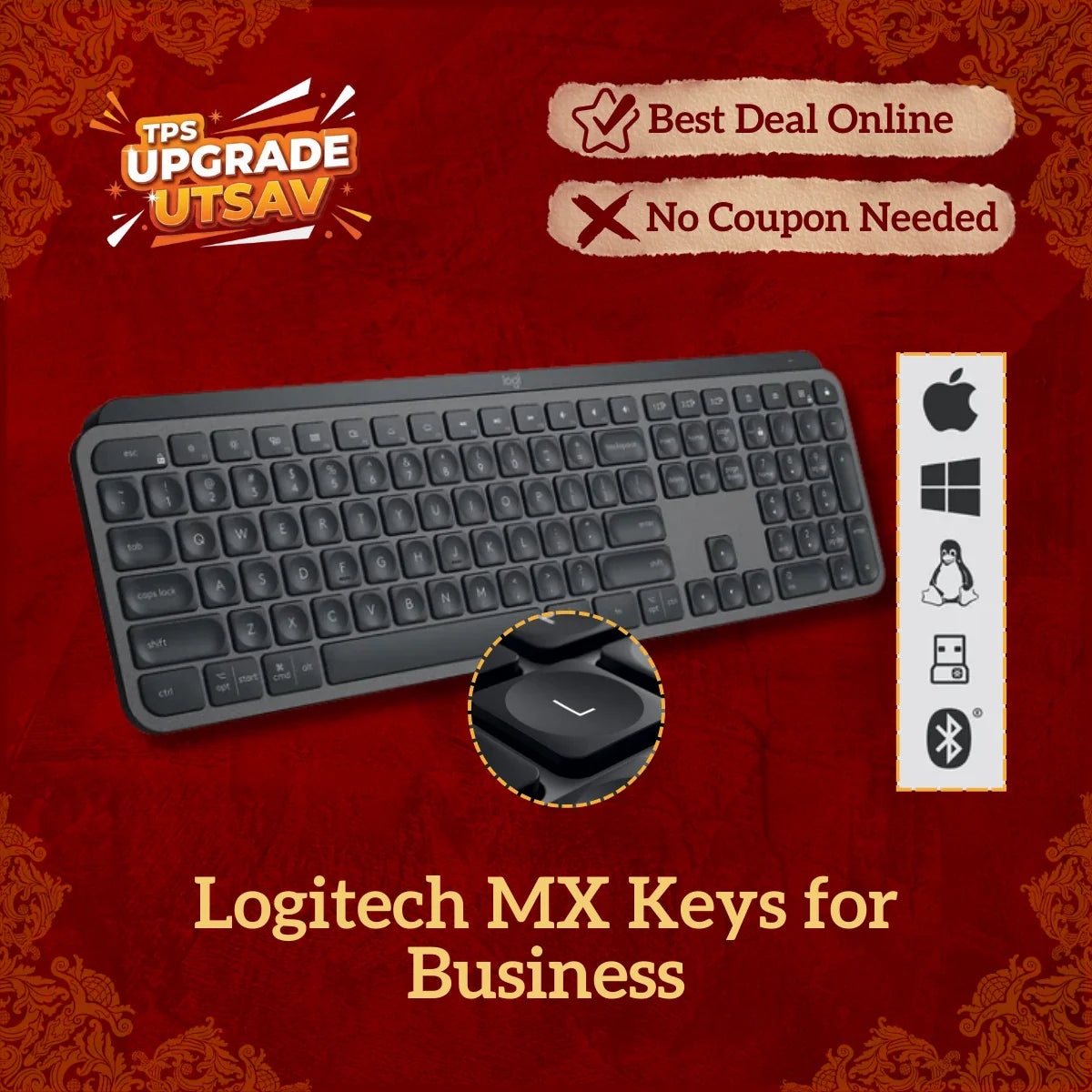 Logitech MX Keys for Business Wireless Multimedia Keyboard