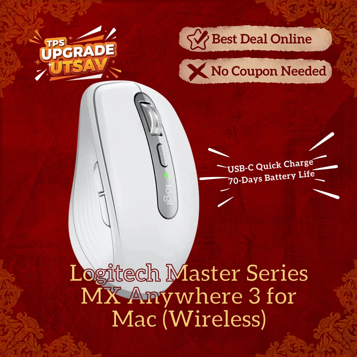 Logitech Master Series MX Anywhere 3 for Mac Wireless Mouse