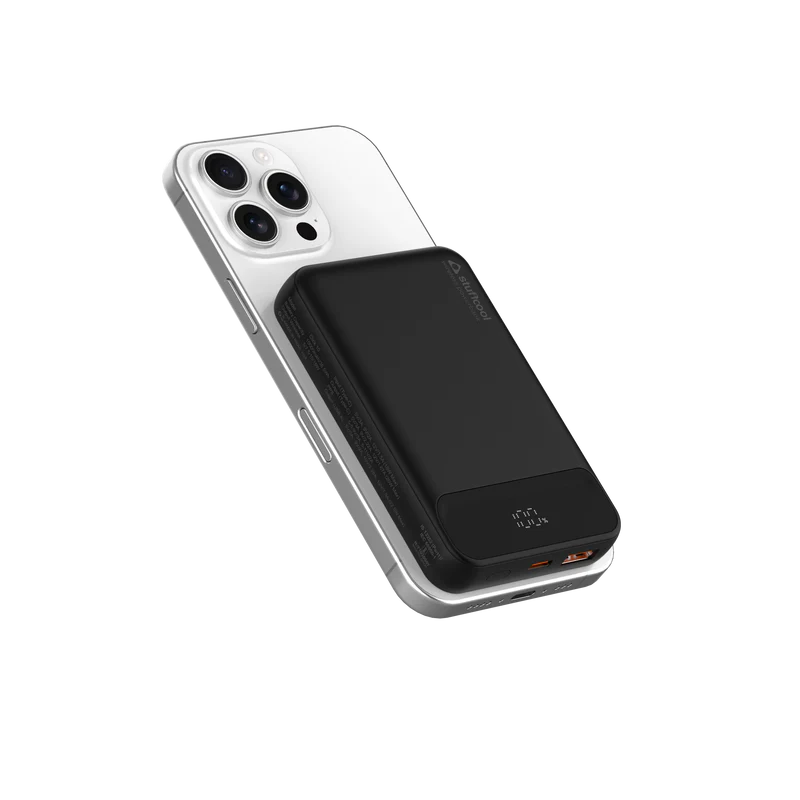 Phone case with a black interior and visible brand logo on a white background
