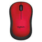 Logitech M221 1000DPI Silent 2.4GHz Wireless Optical Mouse - Red