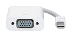 A white VGA to HDMI adapter cable with a DVI female connector on one end and a smaller HDMI male connector on the other, shown on a plain white background.