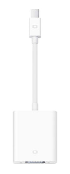A white USB-C to HDMI adapter cable with a rectangular connector on one end and a multi-hole HDMI plug on the other, shown on a plain white background.