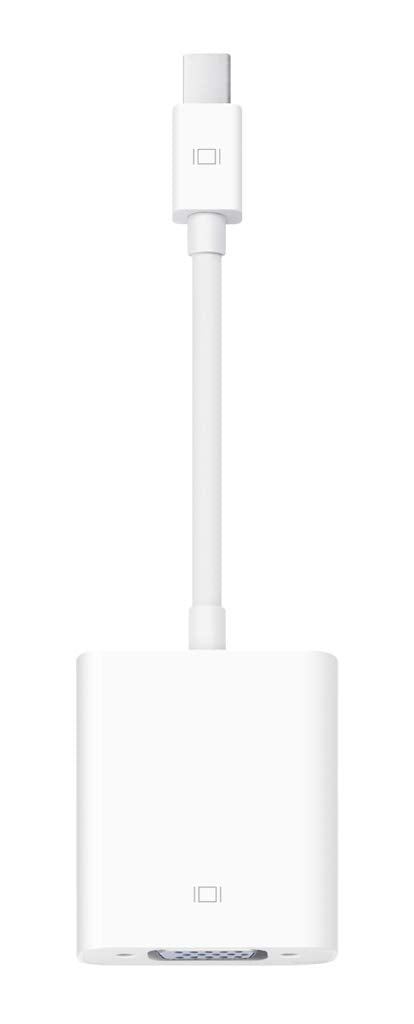 A white USB-C to HDMI adapter cable with a rectangular connector on one end and a multi-hole HDMI plug on the other, shown on a plain white background.