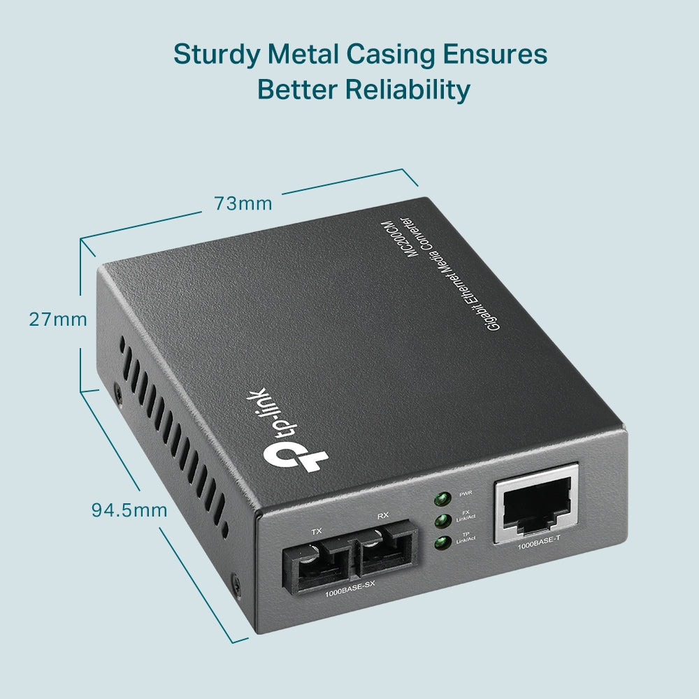 TP-Link MC200CM 10/100/1000Mbps Gigabit Ethernet Multi-Mode Media Converter