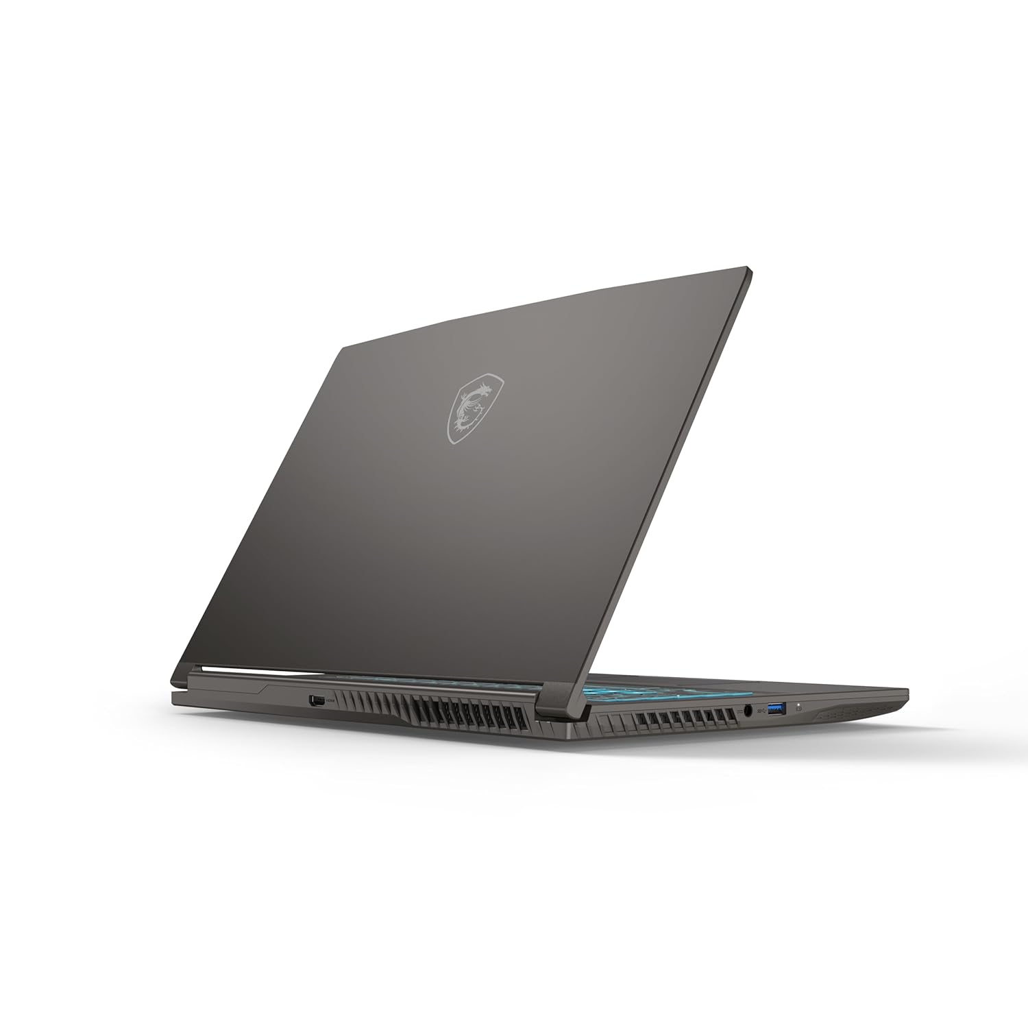 Laptop with a brand logo on a white background