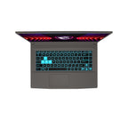 Gaming laptop with RGB lighting on a white background