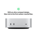 Mac mini: Apple M4 chip with 10-core CPU and 10-core GPU, 24GB, 1TB SSD, 10 Gigabit  - Silver - Z1CF000YW