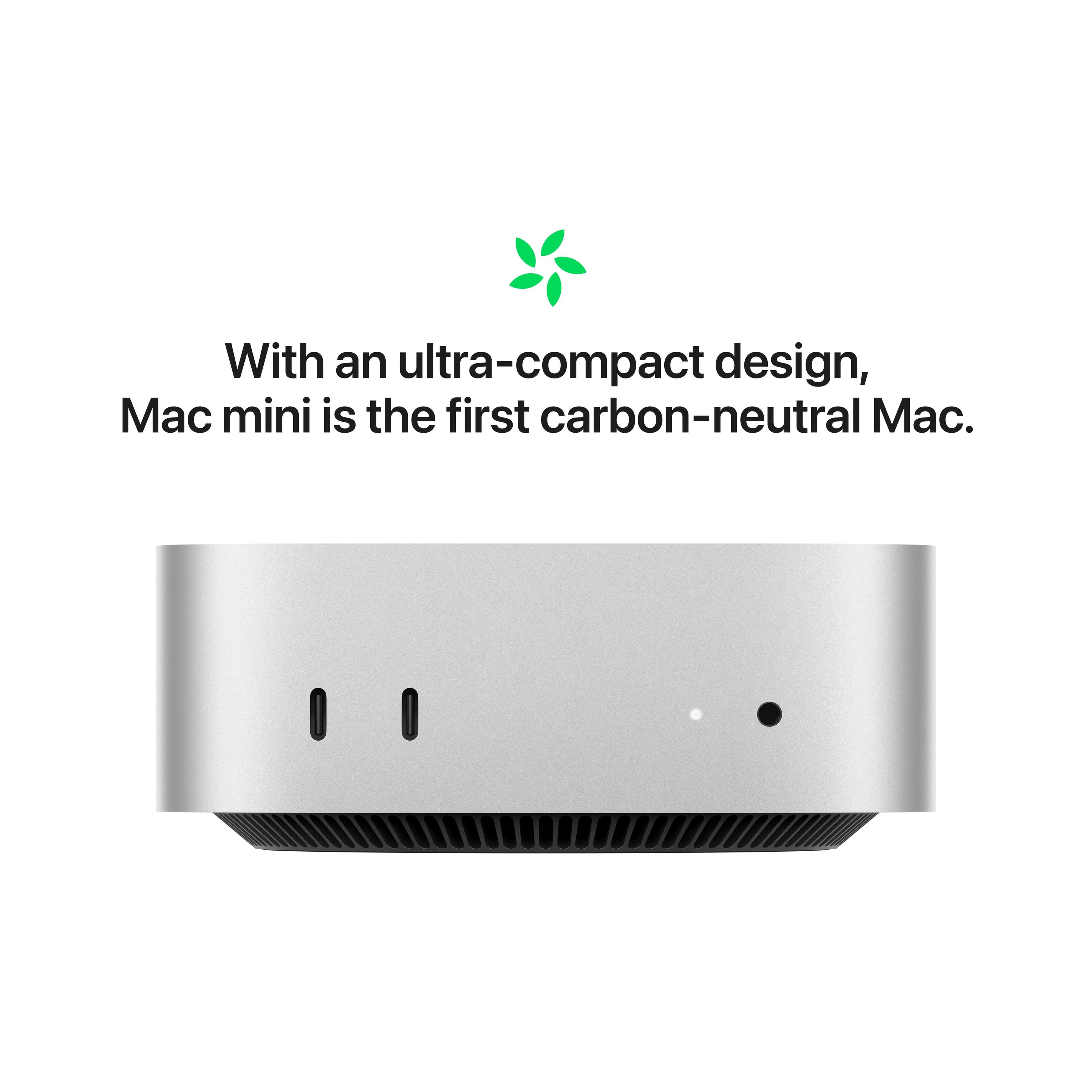 Mac mini: Apple M4 chip with 10‑core CPU and 10‑core GPU