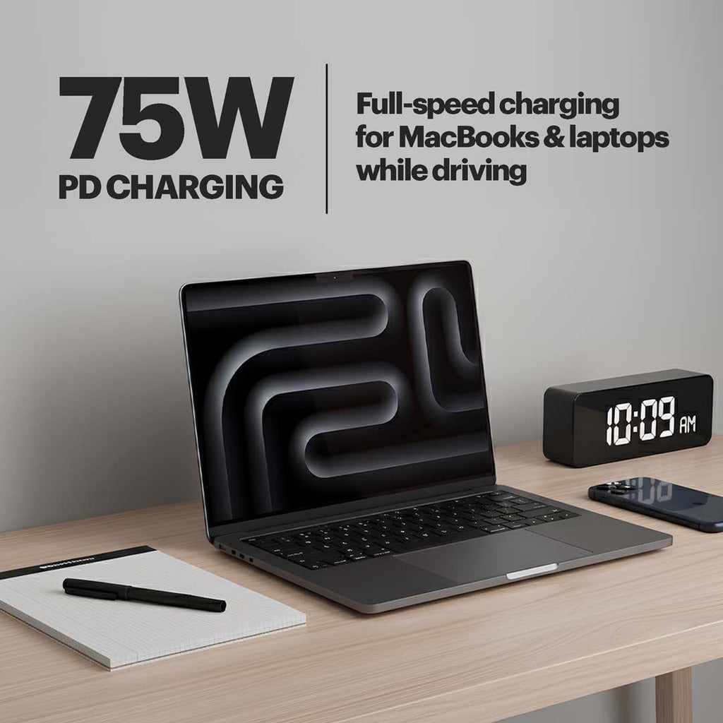 Empire 75W Multiplug GAN Charger with World Travel Adapter