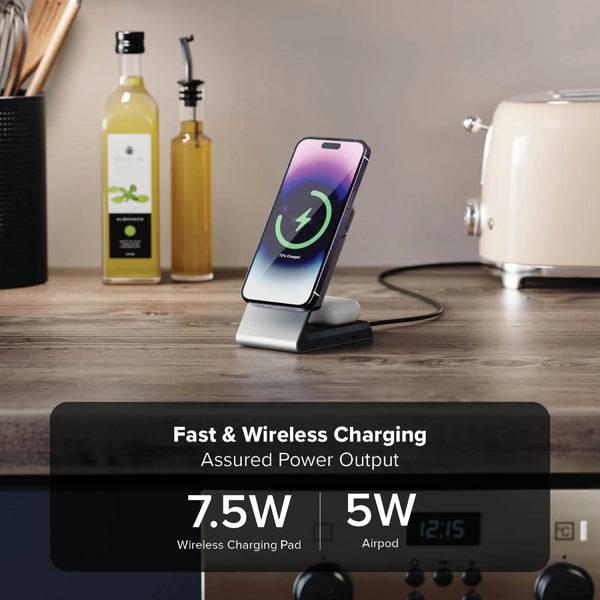 Matrix 2-In-1 Universal Magnetic Charging Dock - White