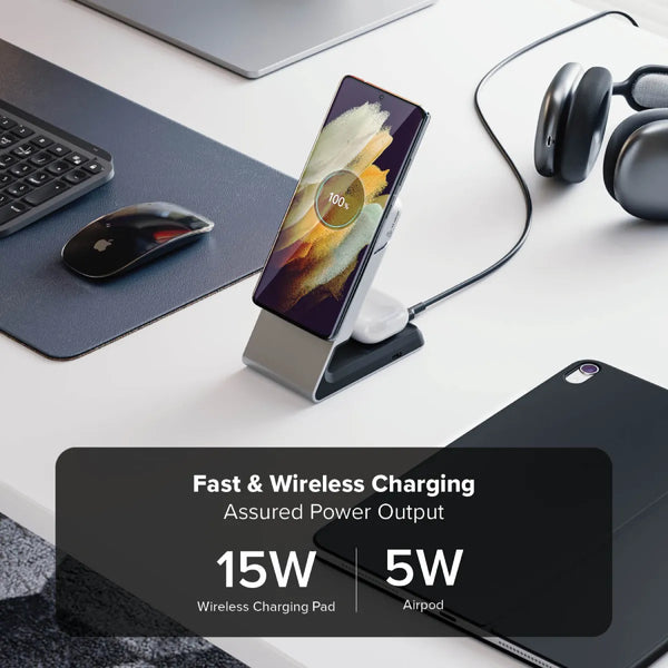 Matrix 2-In-1 Universal Magnetic Charging Dock - White