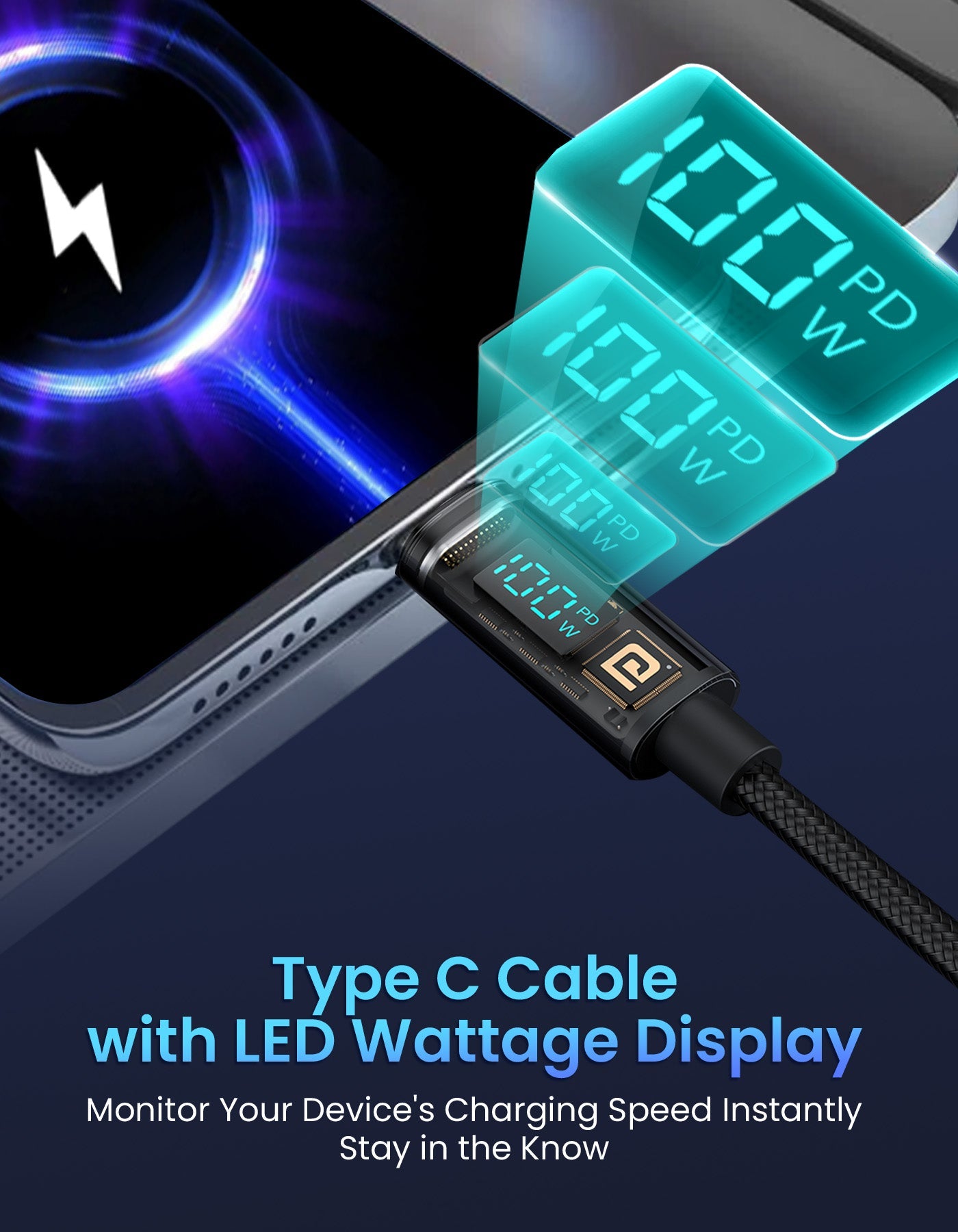 Konnect View 100W PD Type C to Type C Cable-2M