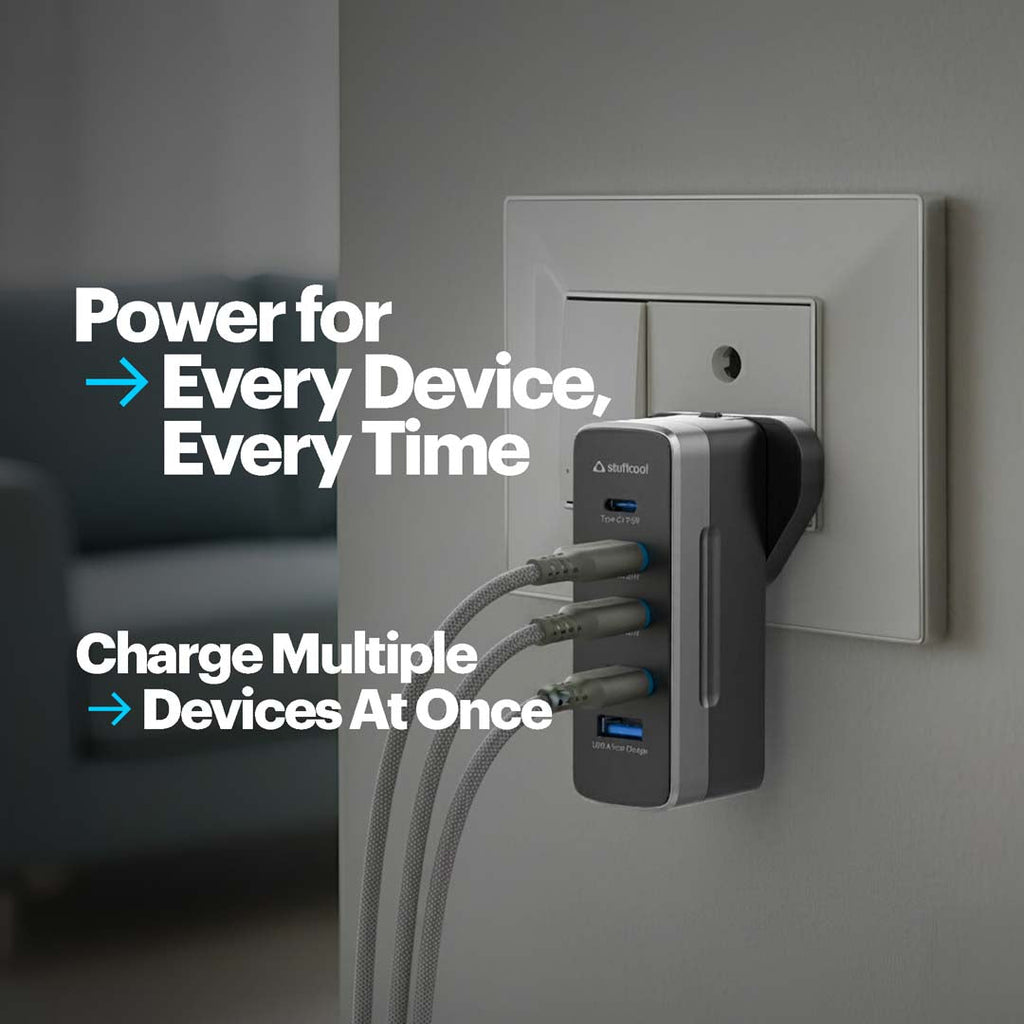 Empire 75W Multiplug GAN Charger with World Travel Adapter