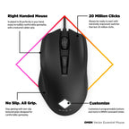 OMEN Vector Essential RGB 7200 DPI Gaming Wired Mouse with 6 Button Omron Switches