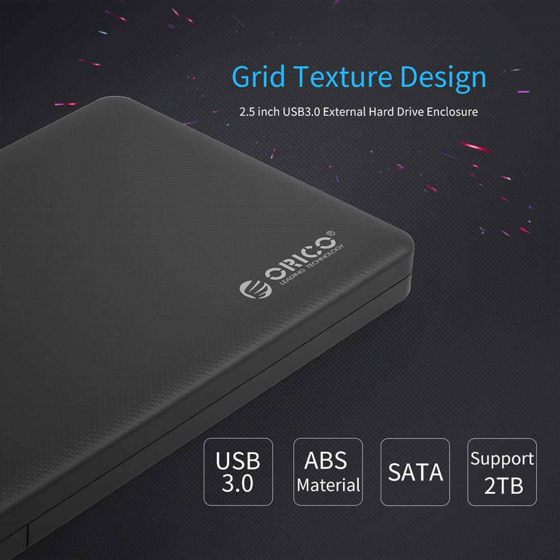 [RePacked] ORICO 2577U3 2.5-inch USB 3.0 Hard Disk Enclosure for SATA SSD and HDD