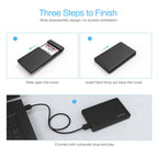 [RePacked] ORICO 2577U3 2.5-inch USB 3.0 Hard Disk Enclosure for SATA SSD and HDD