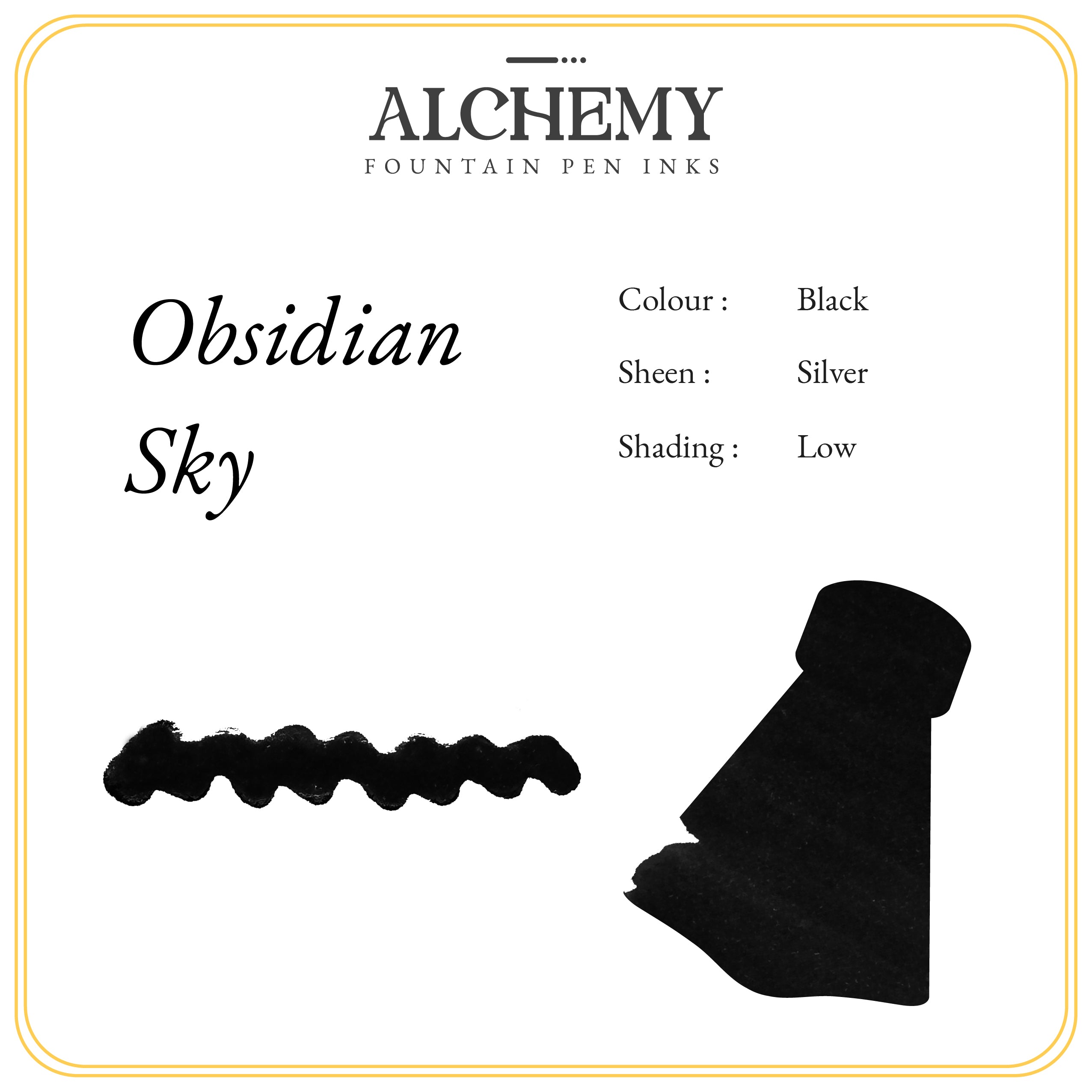 Endless Alchemy Fountain Pen Inks - Obsidian Sky - 45 ML