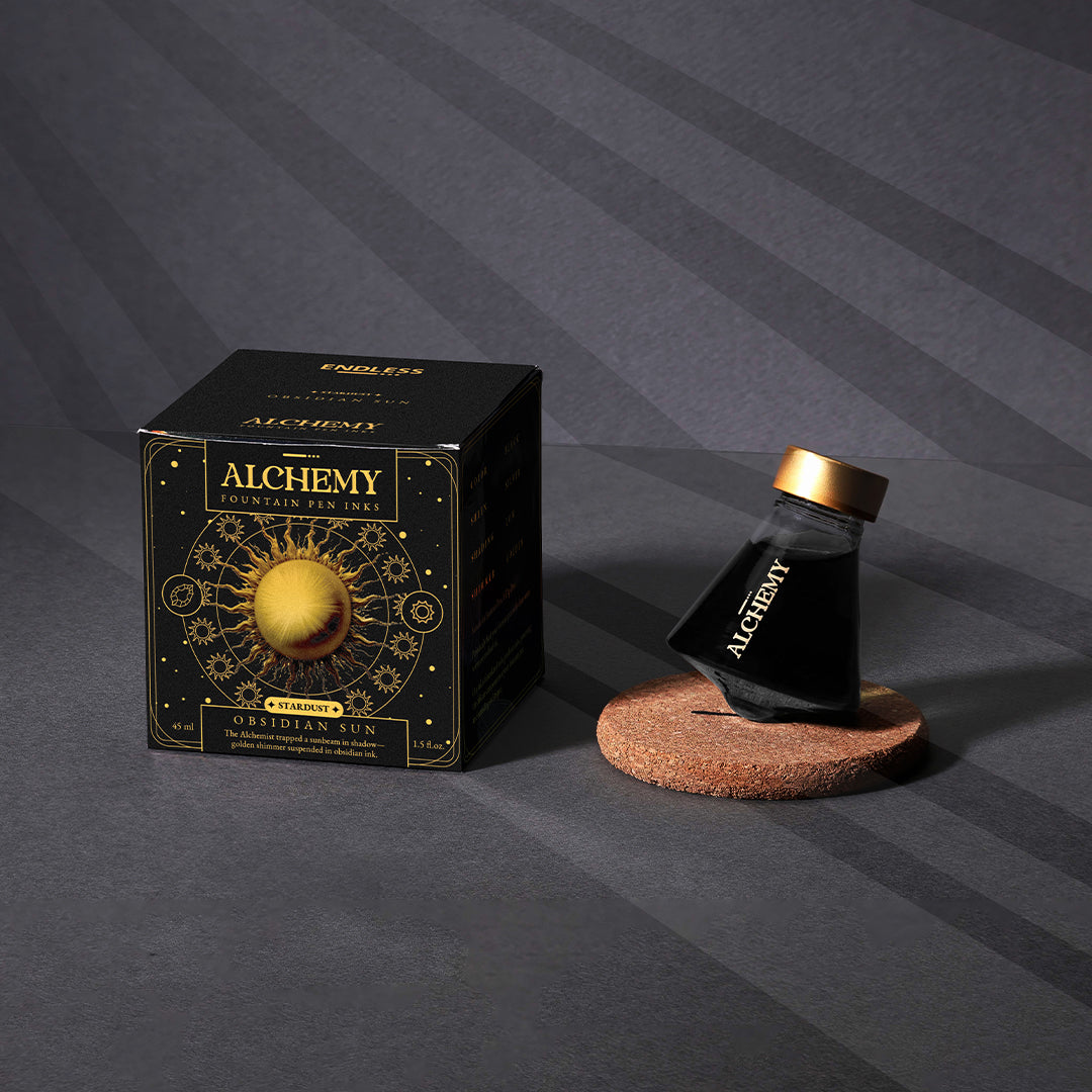Endless Alchemy Fountain Pen Inks - Obsidian Sun - 45 ML - Stardust