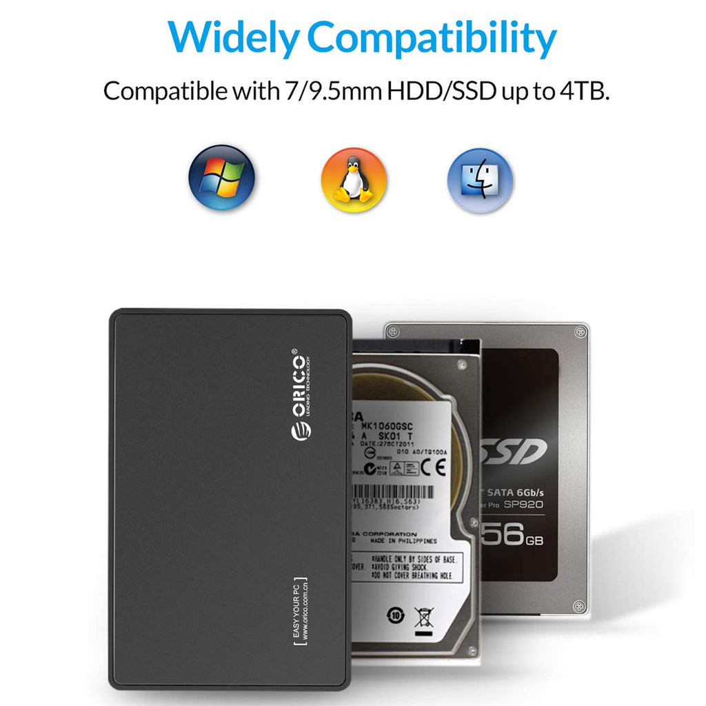 [RePacked] ORICO 2588US3 2.5 inch USB3.0 Hard Drive Enclosure with SuperSpeed USB 3.0