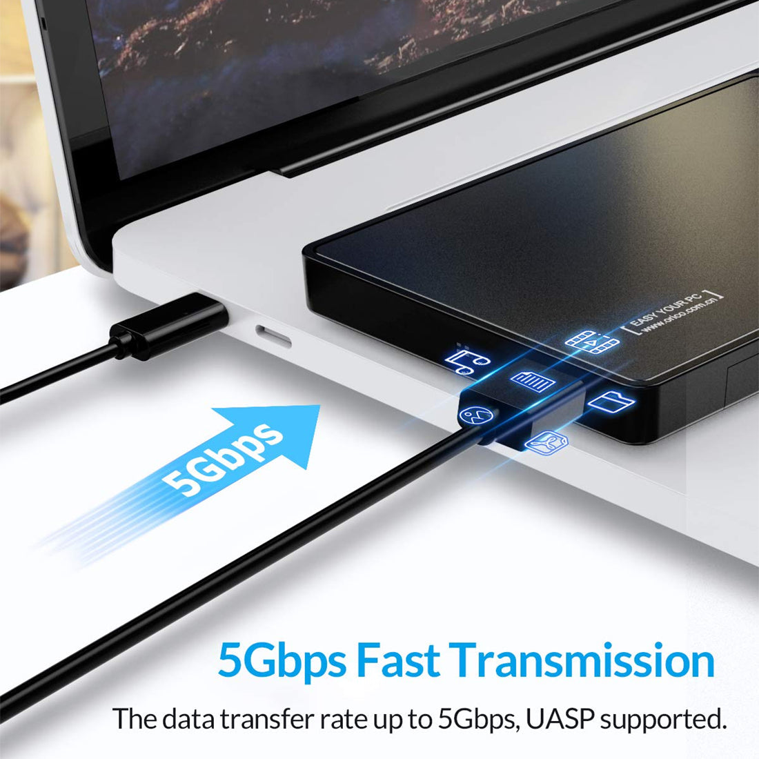 [RePacked] ORICO 2588US3 2.5 inch USB3.0 Hard Drive Enclosure with SuperSpeed USB 3.0