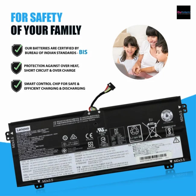 Original Lenovo Laptop Battery L16C4PB1 Yoga 720-13IKB(80X60097GE), Yoga 720-13IKB(80X60098GE), L16L4PB1, L16M4PB1(6268mAh, 48Wh)