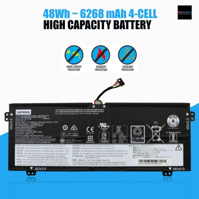 Original Lenovo Laptop Battery L16C4PB1 Yoga 720-13IKB(80X60097GE), Yoga 720-13IKB(80X60098GE), L16L4PB1, L16M4PB1(6268mAh, 48Wh)