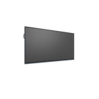 A modern flat-panel display monitor with a slim dark gray bezel, shown at an angle against a solid white background.