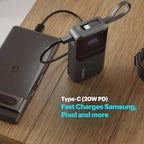 Mito Plus Mini 10000mAh Powerbank with Built-in Type-C Cable and 22.5W Fast Charging