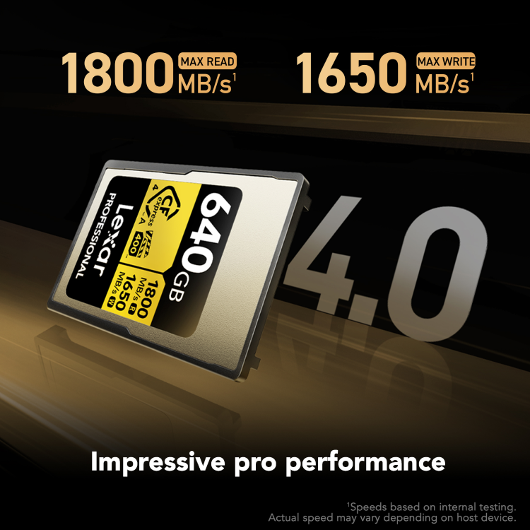 Lexar Professional GOLD CFexpress 4.0 Type A Card - 512GB