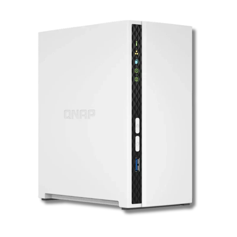 QNAP TS-233 Quad Core 2 Bay Desktop Network Attached Storage Enclosure - White