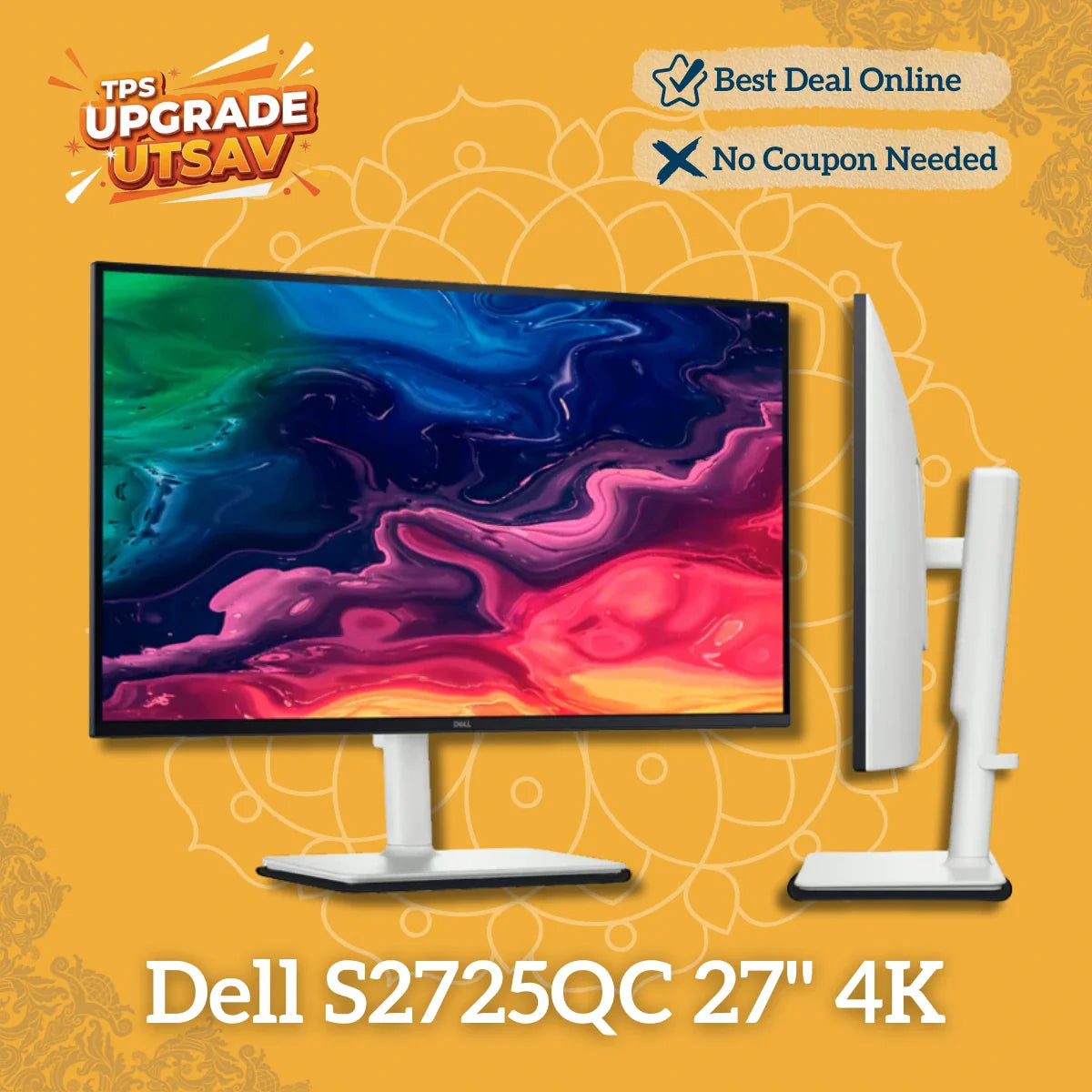 Dell S2725QC 27" UHD 4K 120Hz IPS Built-in-Speakers Monitor