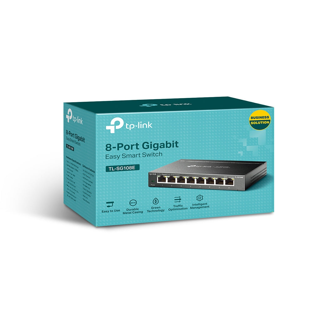 TP-Link TL-SG108E 8 Port Gigabit Easy Smart Desktop/Wall-Mount Managed Switch