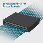 TP-Link TL-SG116E 16 Port Gigabit Easy Smart Unmanaged Pro Network Switch
