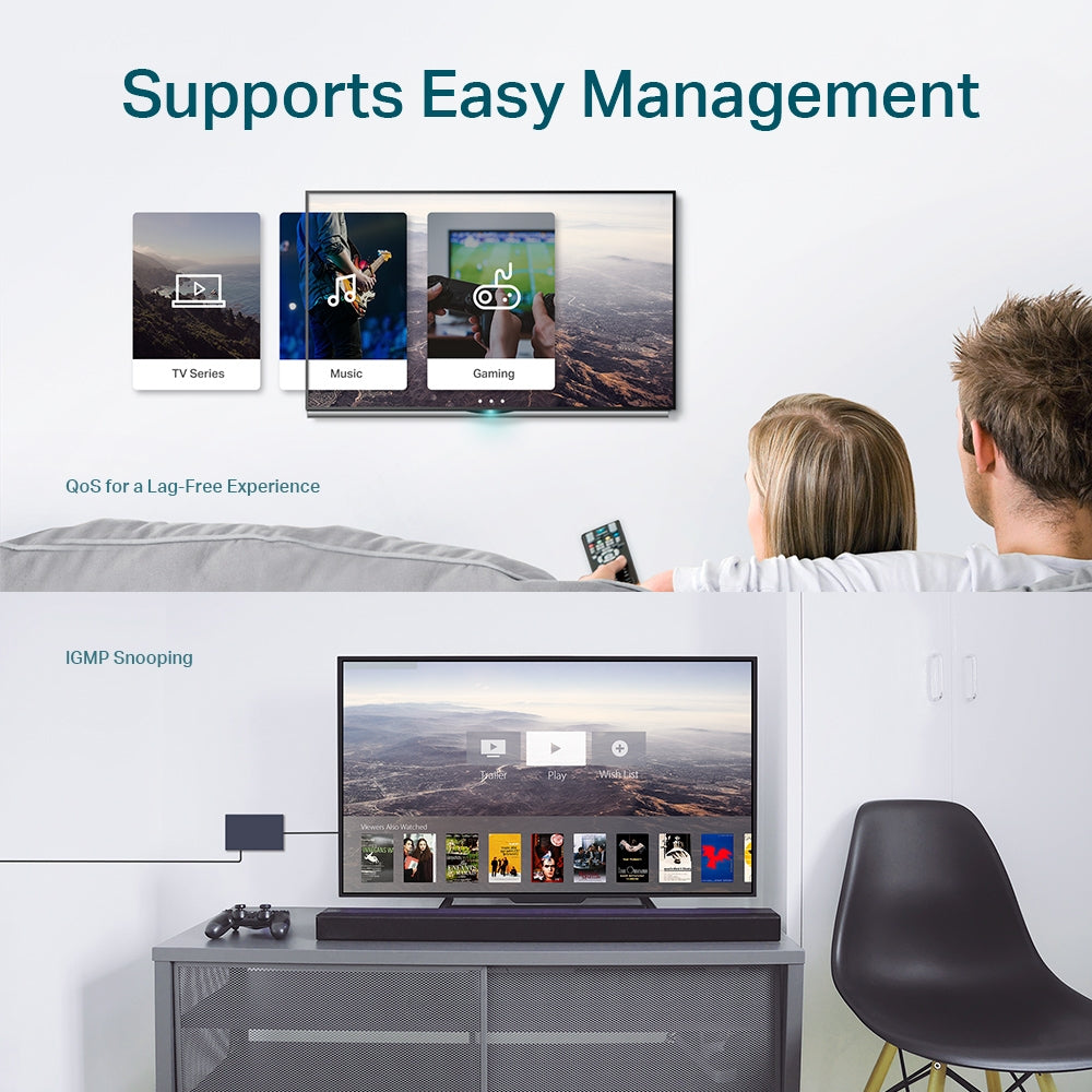 TP-Link TL-SG116E 16 Port Gigabit Easy Smart Unmanaged Pro Network Switch