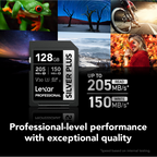 Lexar Professional SILVER PLUS SDXC UHS-I Card- 128GB
