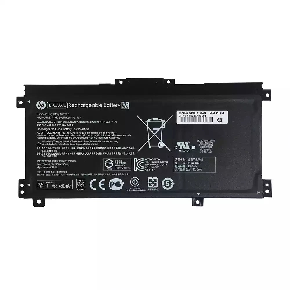 HP LK03XL Original OEM 55.8Whr 4835mAh 11.55V 3 Cell Laptop Battery