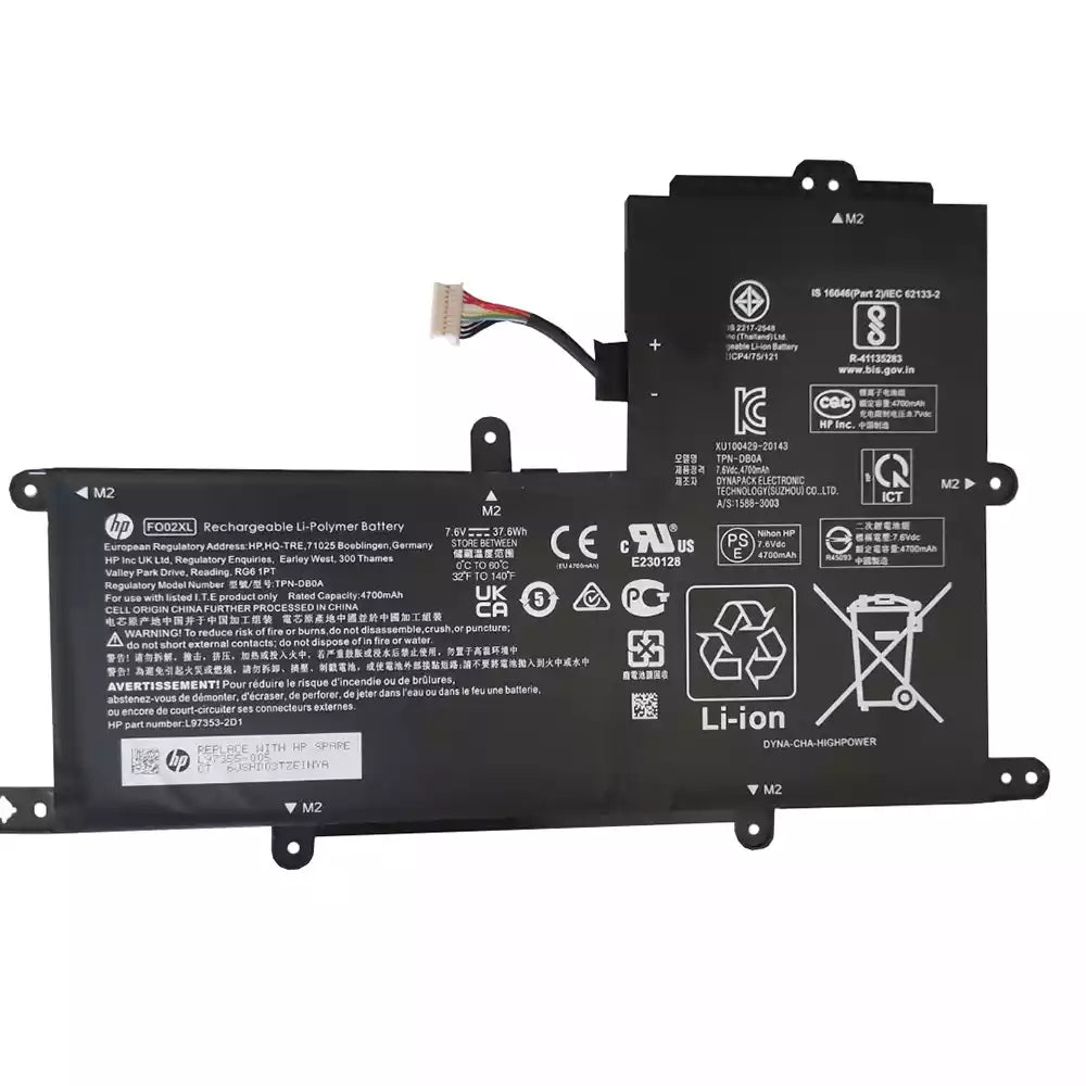 HP FO02XL Original OEM 37.6Whr 4700mAh 7.6V 2 Cell Laptop Battery