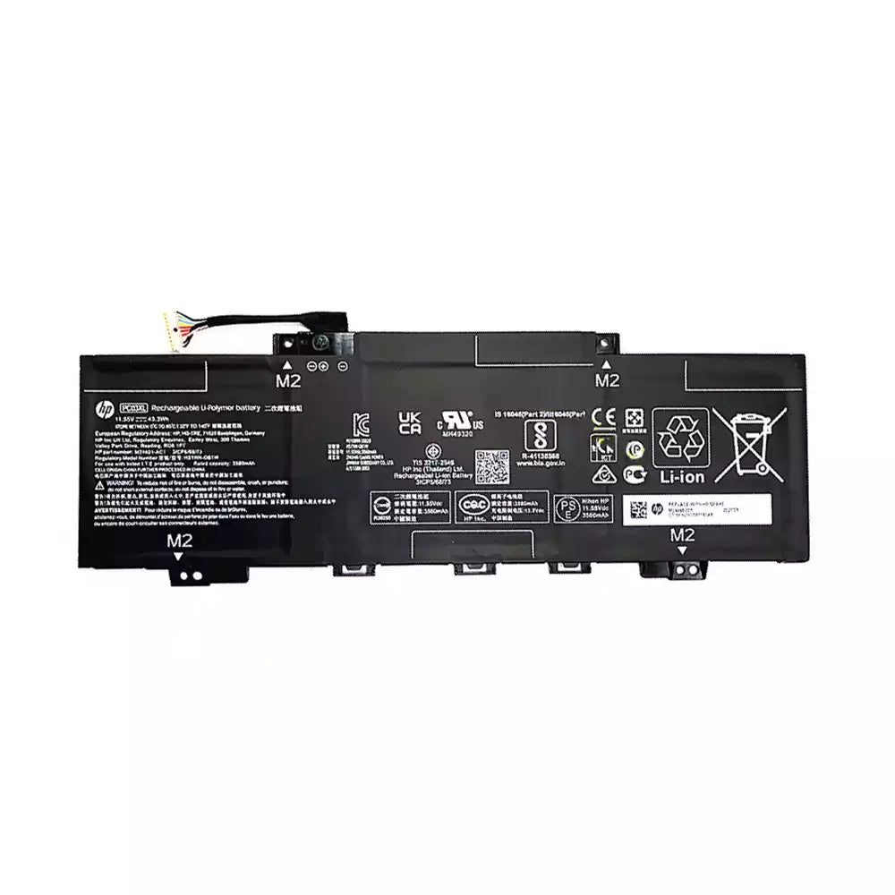HP PC03XL Original OEM 43.3Whr 3750mAh 11.55V 3 Cell Laptop Battery