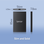 Lexar SL500 Portable SSD - 1TB- LSL500X001T-RNBNG