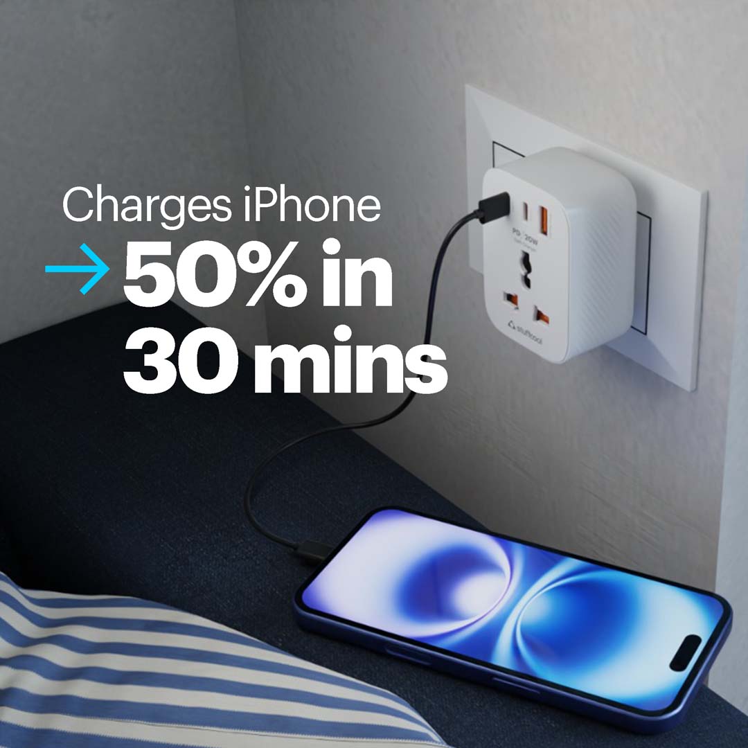 ChargePlug Mini Universal Multi Plug with 20W Gan Charger